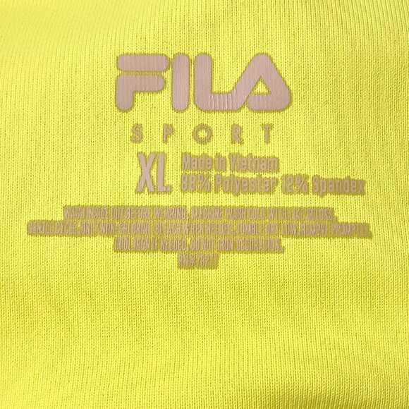 EUC~ FILA Sport Wide Waistband Colorblock Leggings~Black w/ Pink & Teal (Sz: XL) - Picture 4 of 5